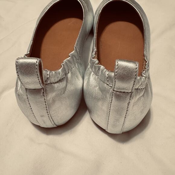 FitFlop Allegro Women's 5 Silver Comfort Ballerina Slip On Ballet Flats Shoes - Picture 5 of 8